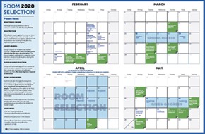 image of the Room Selection printed calendar.