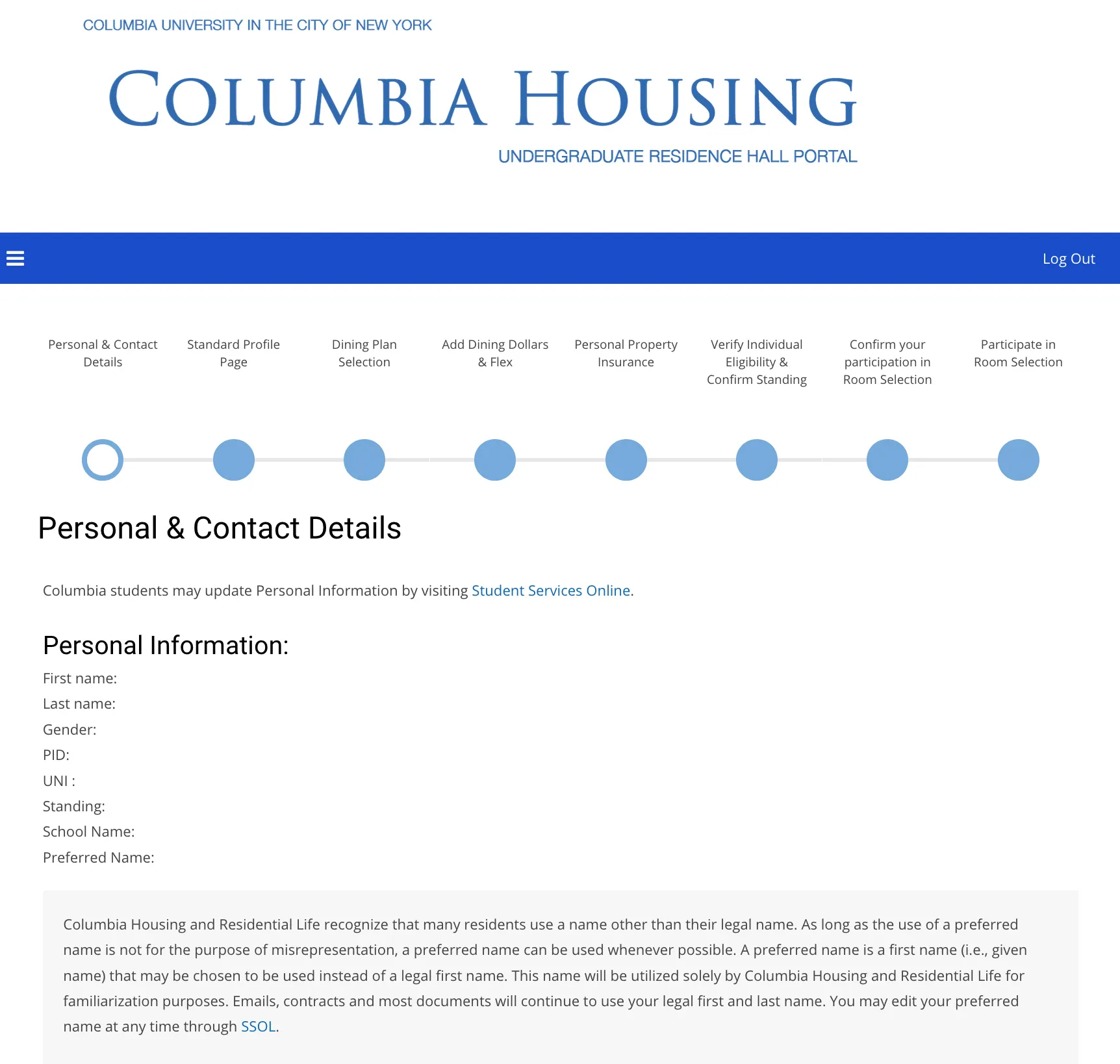 STEP 4: Complete Personal Info