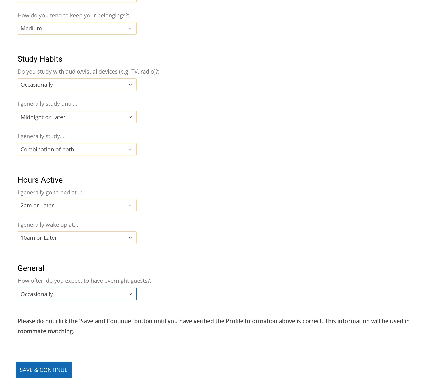 STEP 5: Complete Your Student Profile